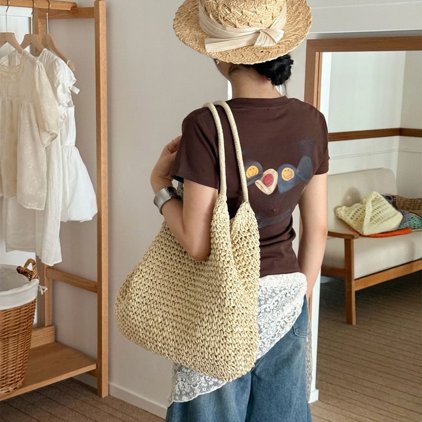 Bag Tote Plain Straw