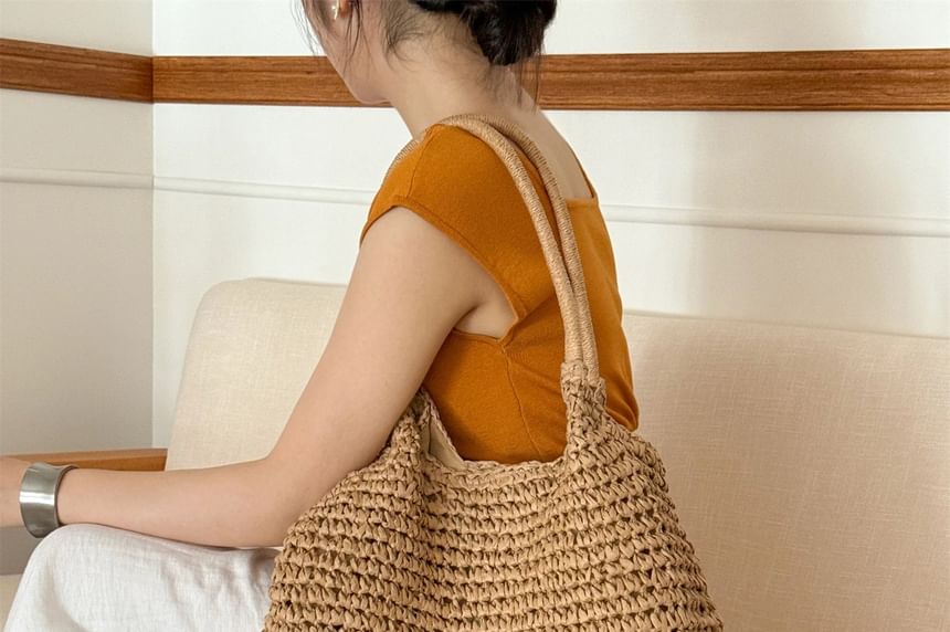 Bag Tote Plain Straw