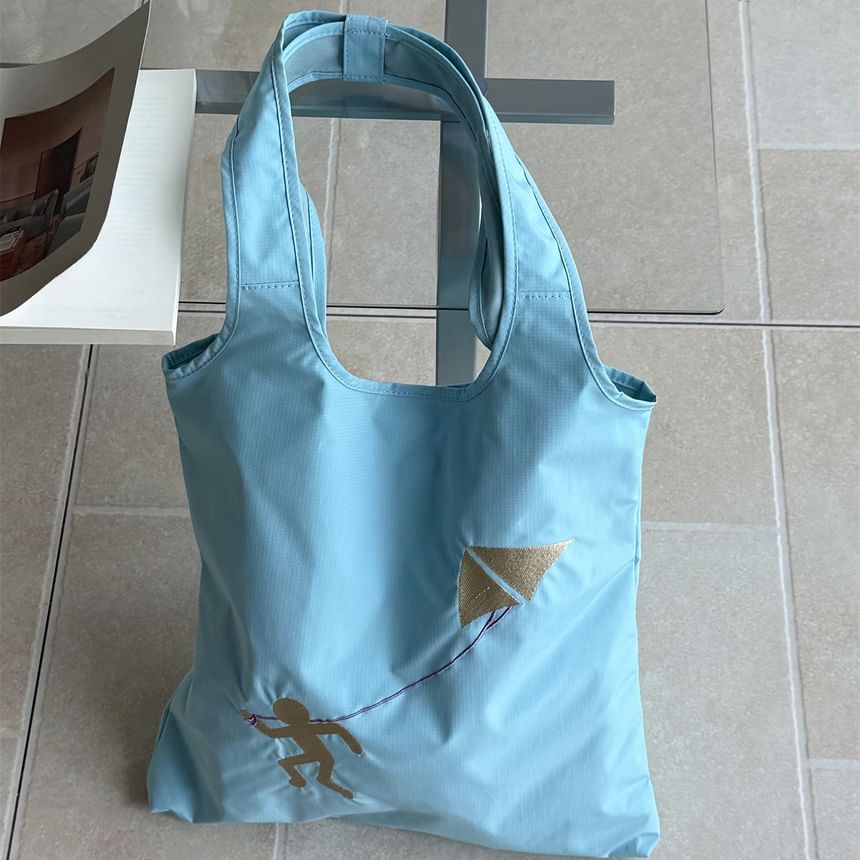 Embroidered Bag Tote Nylon