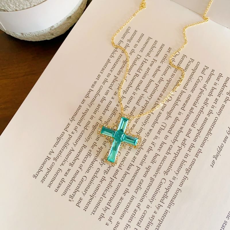 Alloy Pendant Necklace Chain Cross