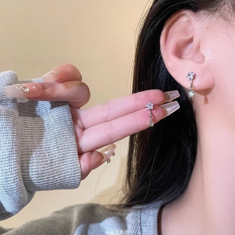 Star Earring CZ Drop