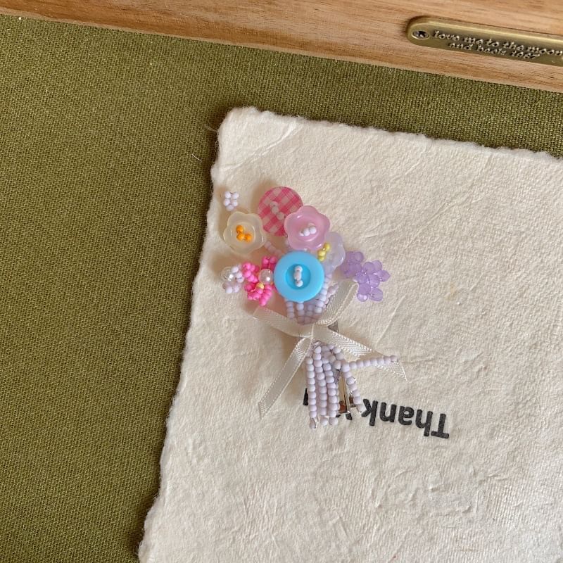 Clip Bow Flower Hair Bead