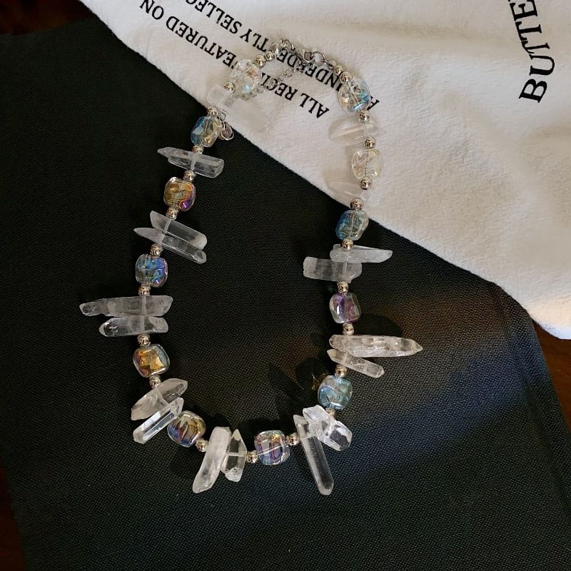 Crystal Bead Faux Necklace