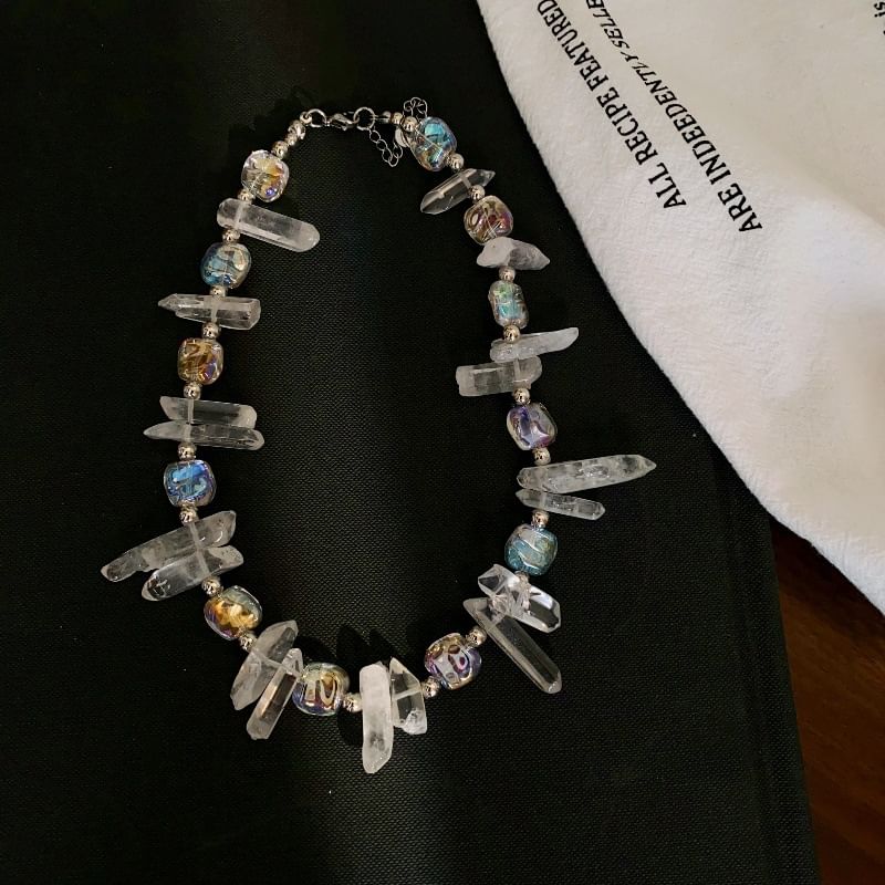 Crystal Bead Faux Necklace