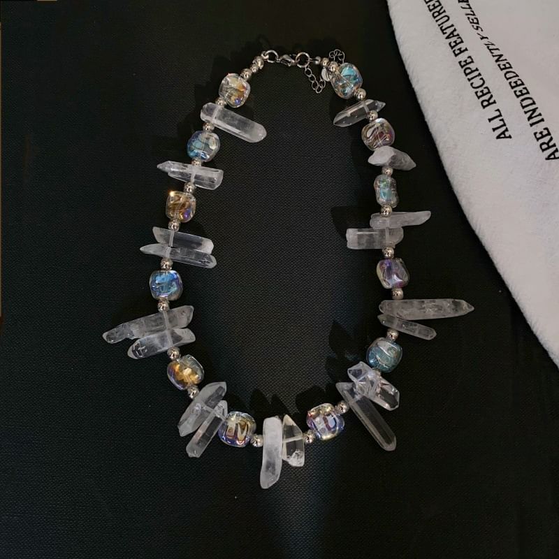 Crystal Bead Faux Necklace