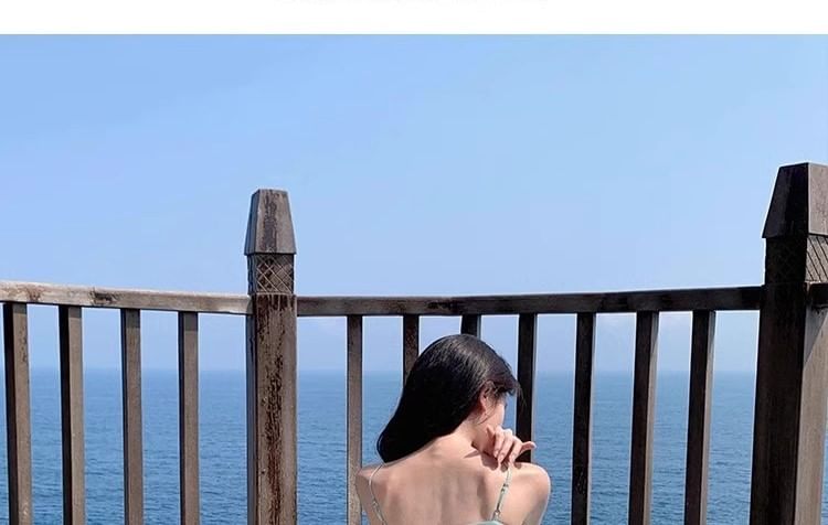 Floral Accent Strap Maxi Spaghetti Dress A-Line