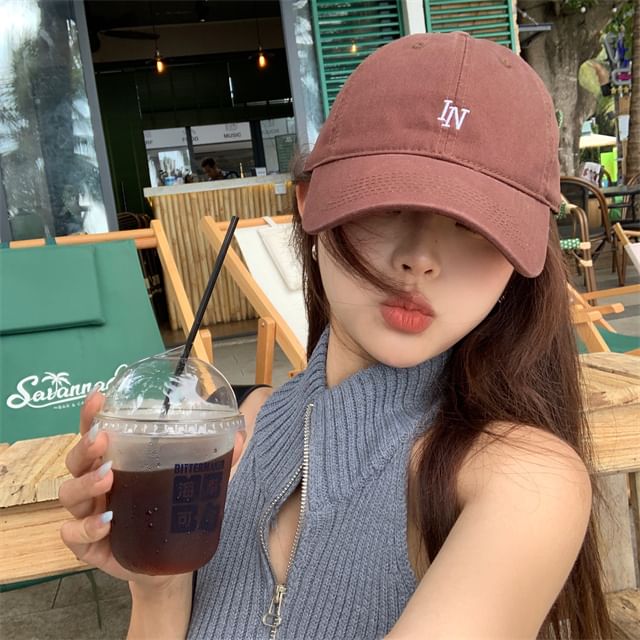 Baseball Embroidered Lettering Cap