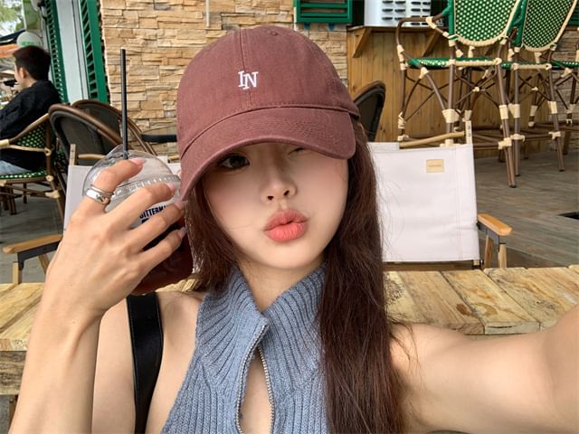 Baseball Embroidered Lettering Cap