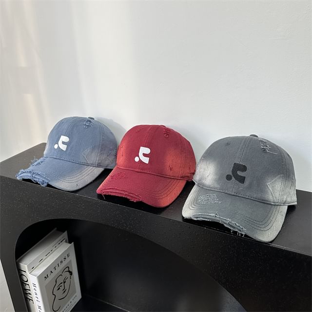 Cap Distressed Embroidered Baseball