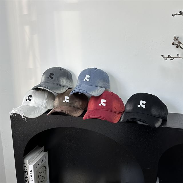 Cap Distressed Embroidered Baseball