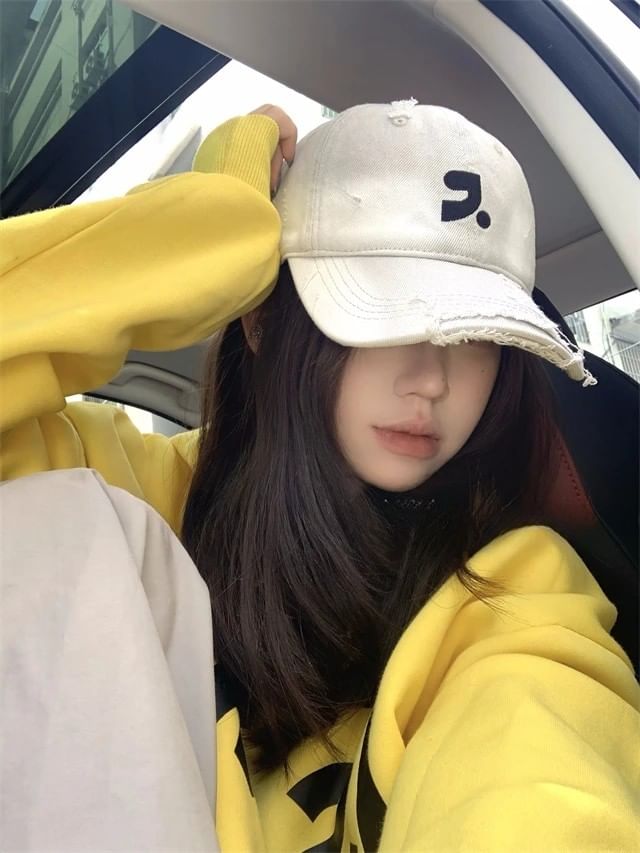 Cap Distressed Embroidered Baseball