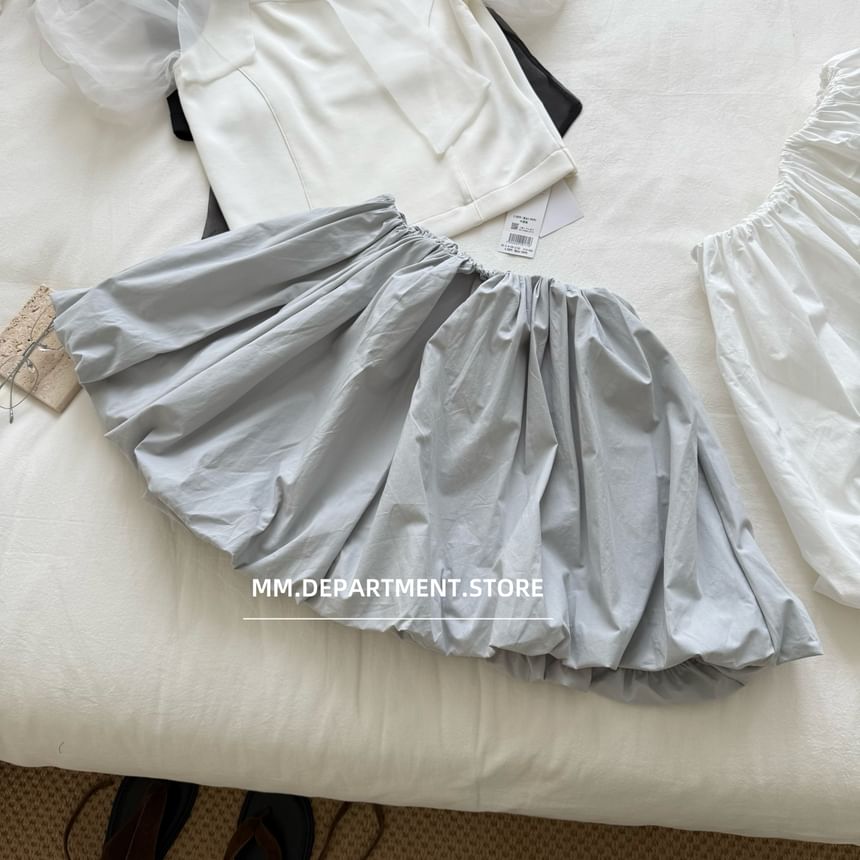 Rise High Skirt Mini Plain A-Line