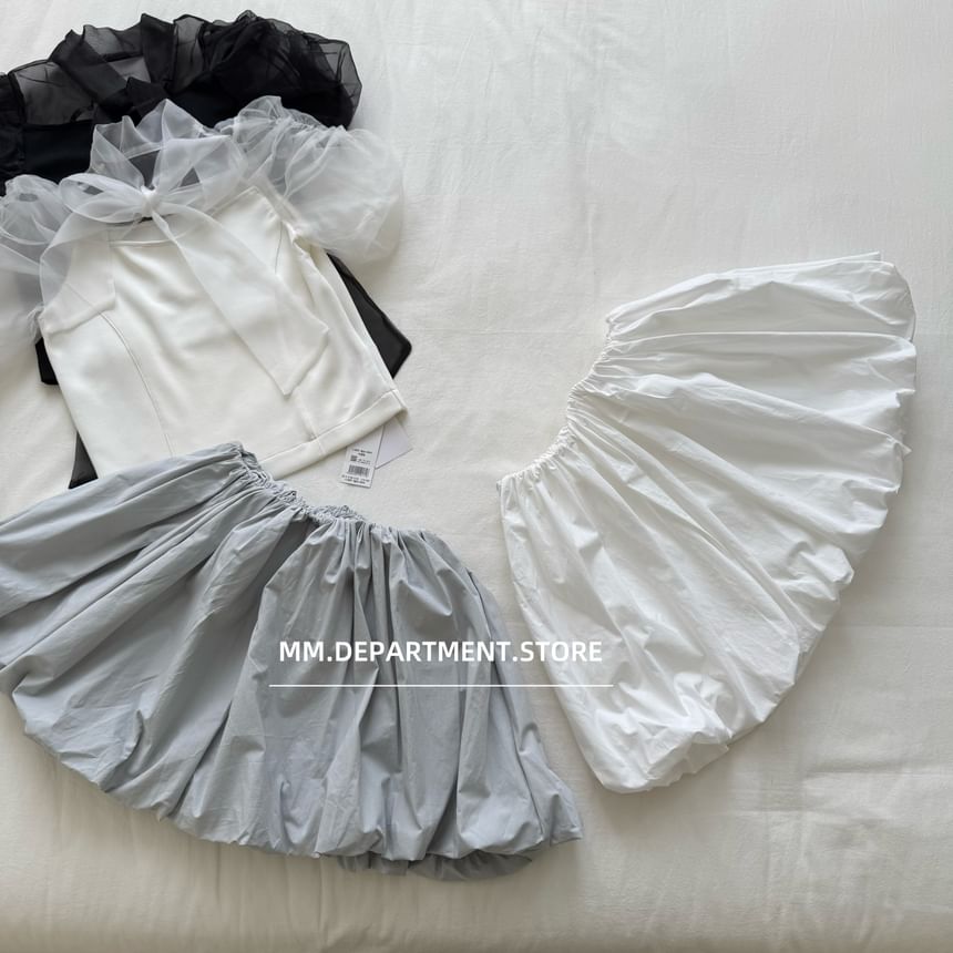 Rise High Skirt Mini Plain A-Line