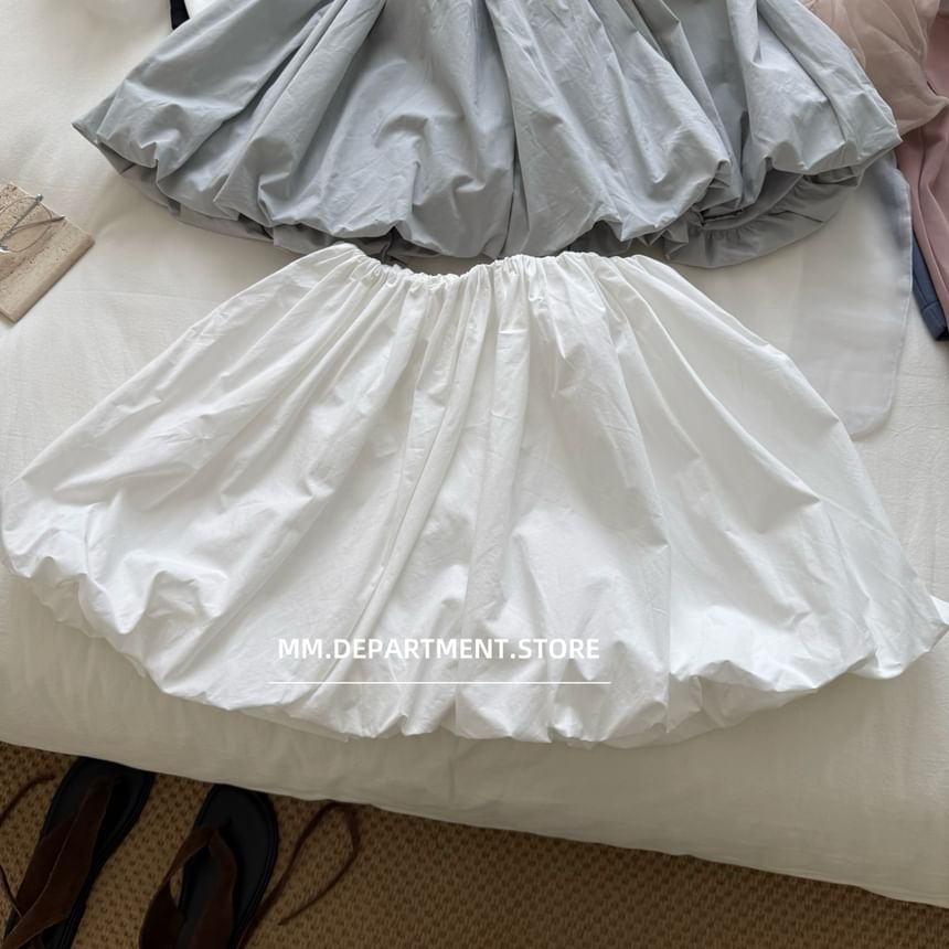 Rise High Skirt Mini Plain A-Line