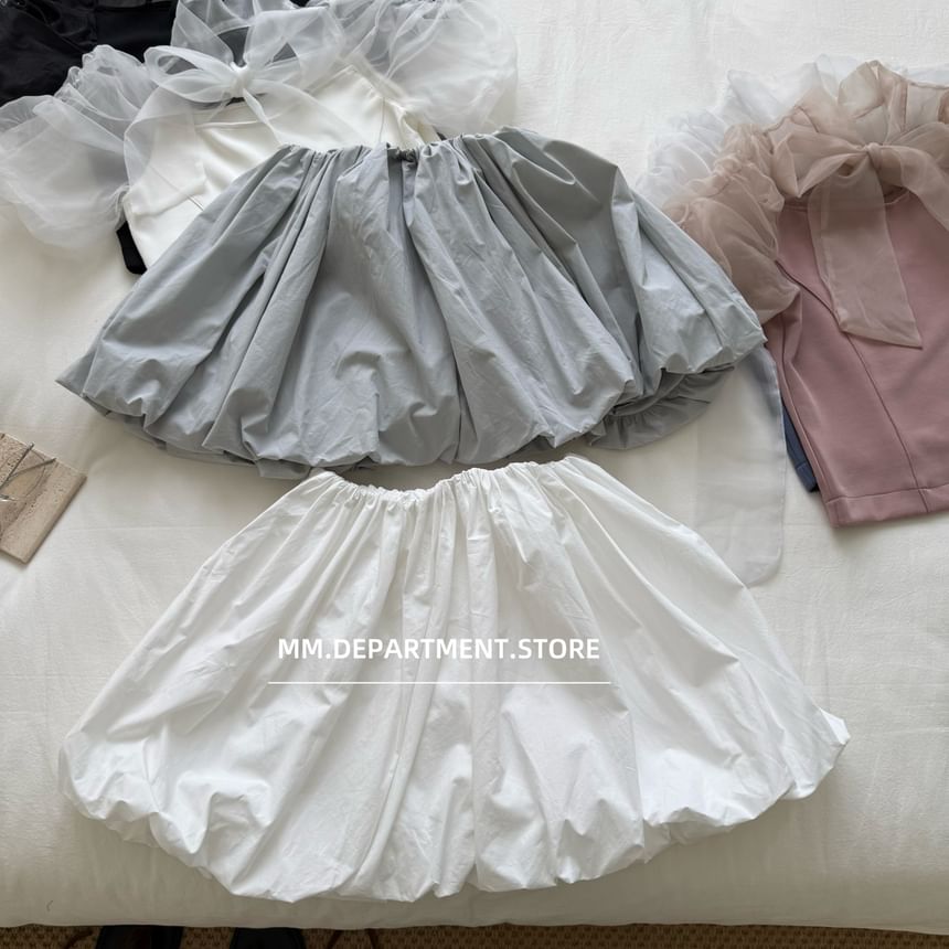 Rise High Skirt Mini Plain A-Line