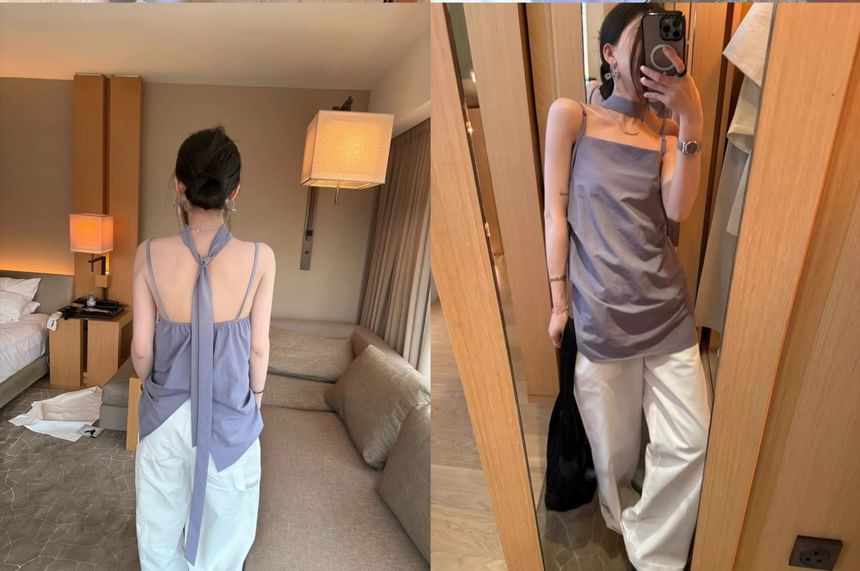 Square Cami Neck Top Plain