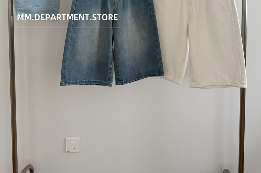 Wide Waist Shorts Leg Denim High