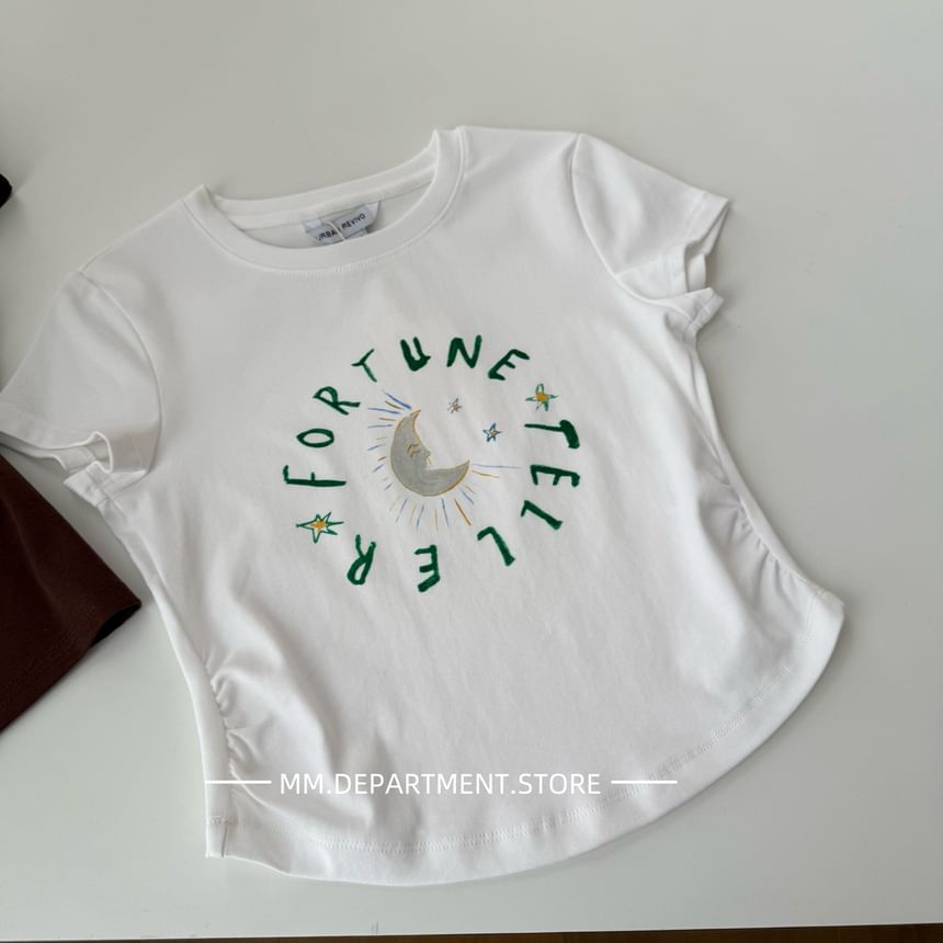 Short-Sleeve Lettering T-Shirt Crop Crewneck