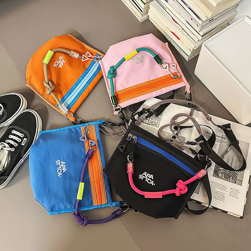 Bag Crossbody Lettering Rope Strap