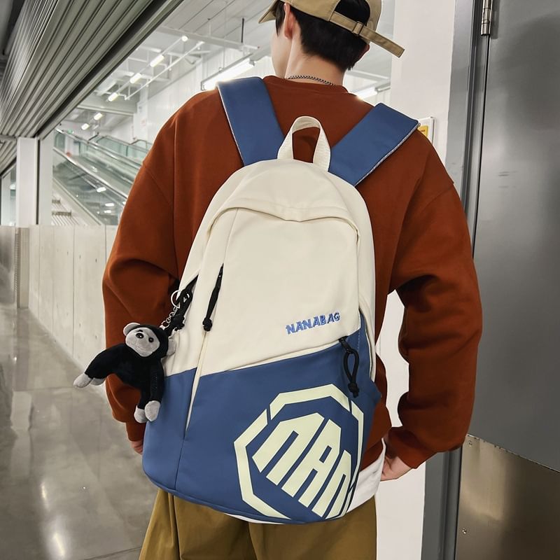 Lettering Backpack Godzilla Set Charm Bag /