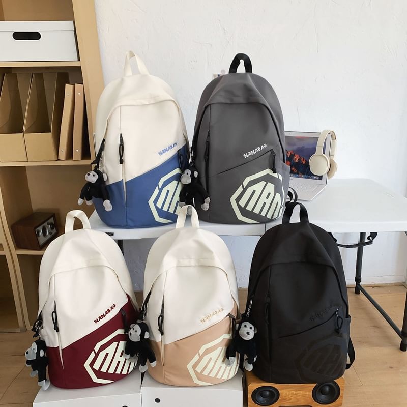 Lettering Backpack Godzilla Set Charm Bag /