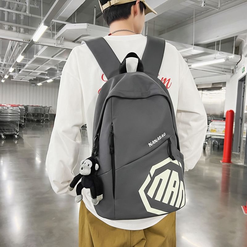 Lettering Backpack Godzilla Set Charm Bag /