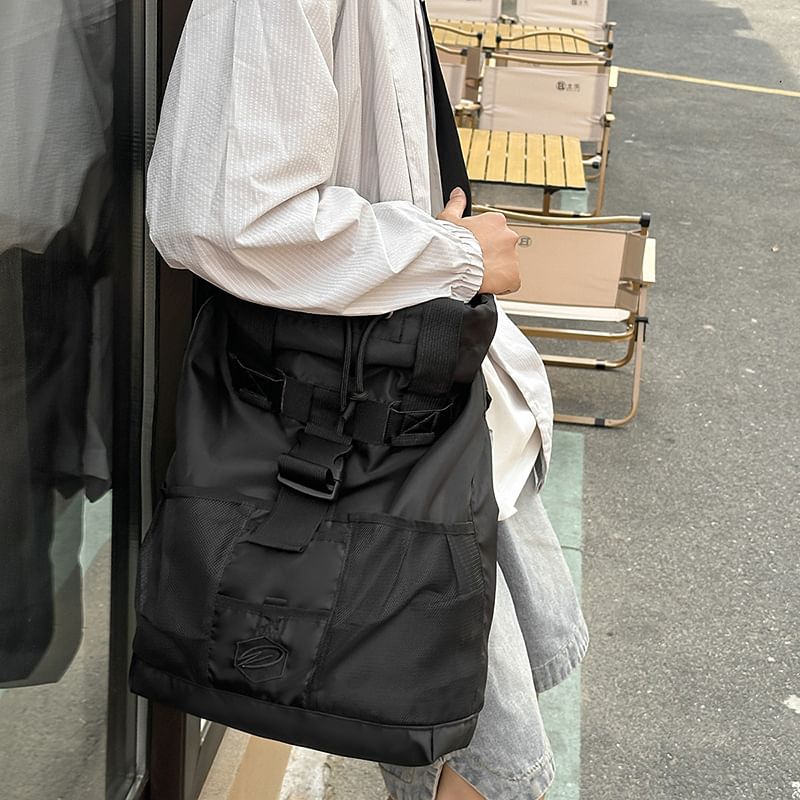 Crossbody Bag Color Block Drawstring