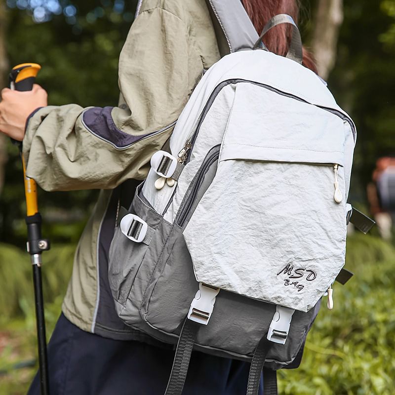 Flap Lettering Backpack Buckled