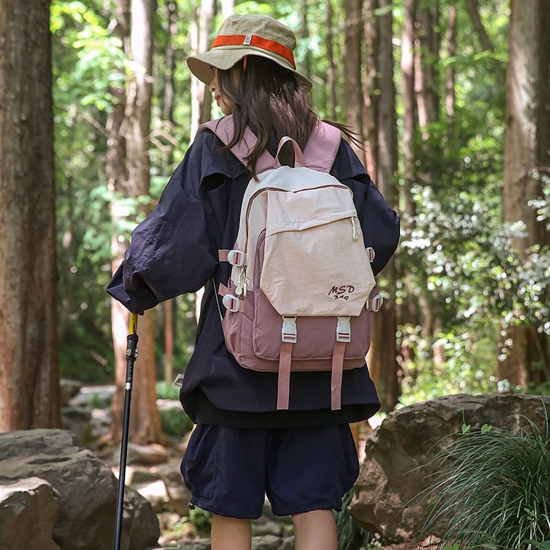 Flap Lettering Backpack Buckled