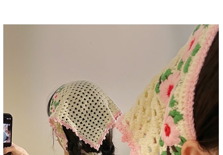 Floral Head Band Knit