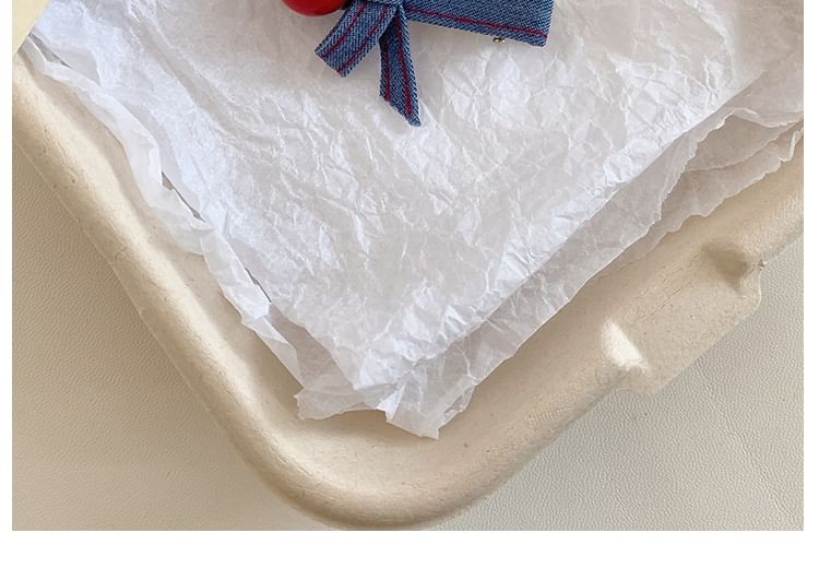 Hair Denim Bow Clip Set