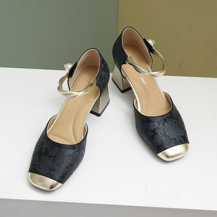 D'Orsay Heel Sandals Block