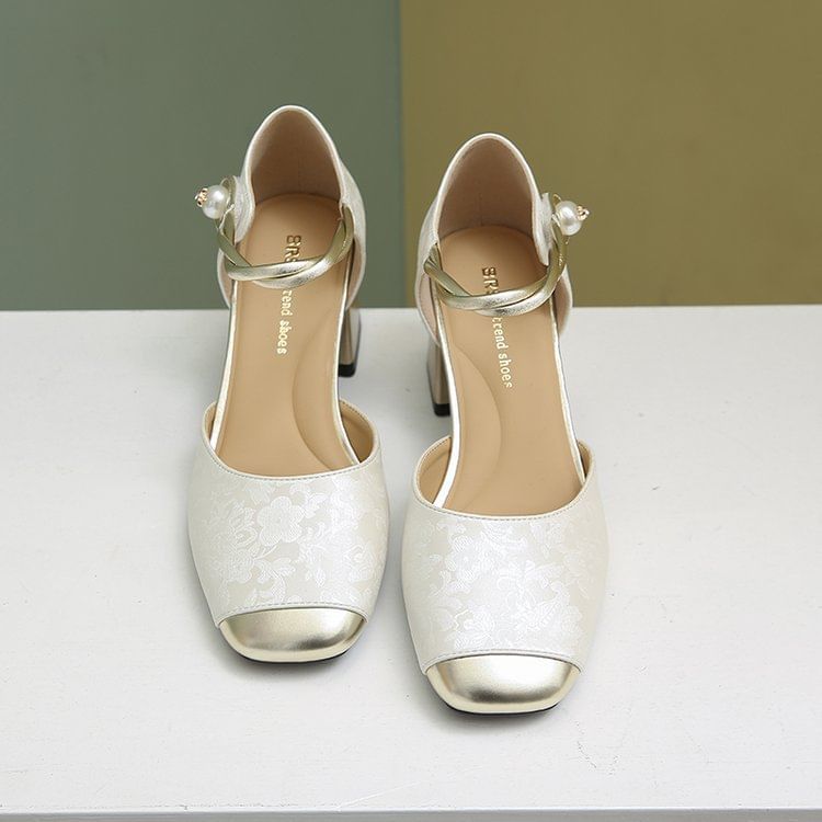 D'Orsay Heel Sandals Block