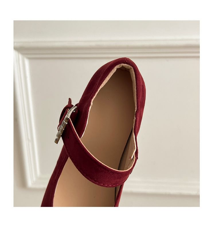 Platform Wedge Plain Jane Mary Shoes