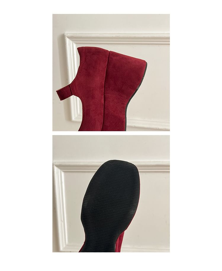 Platform Wedge Plain Jane Mary Shoes