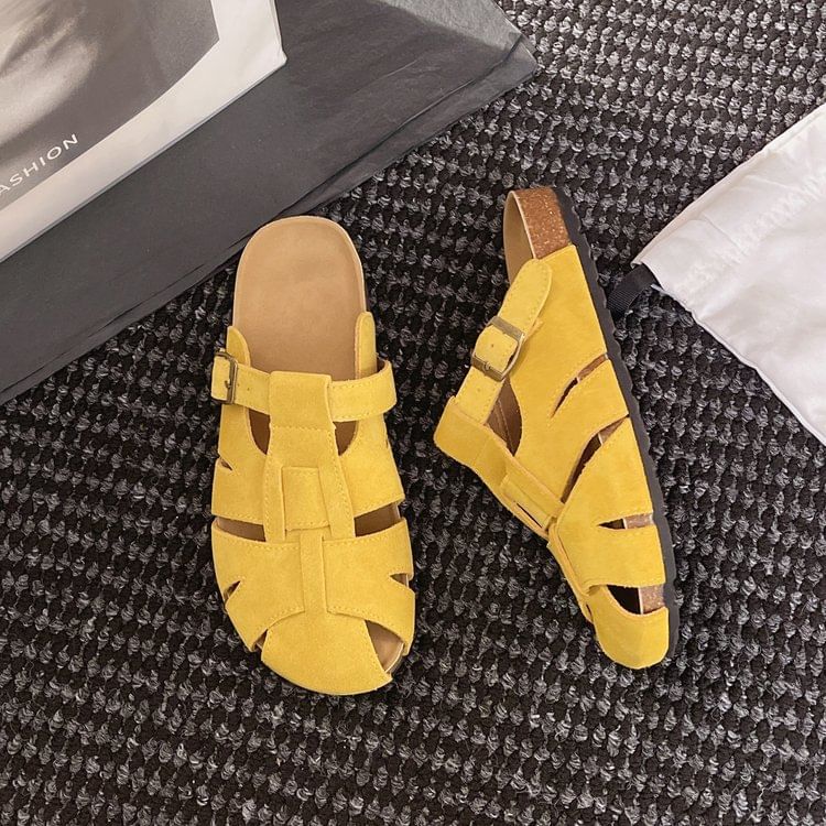 Faux Plain Mules Suede