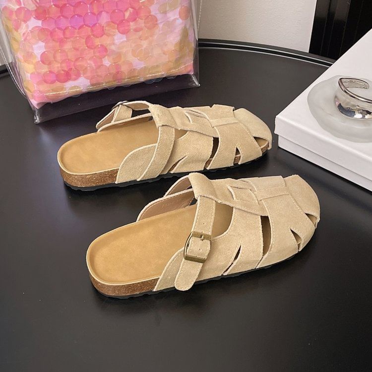 Faux Plain Mules Suede