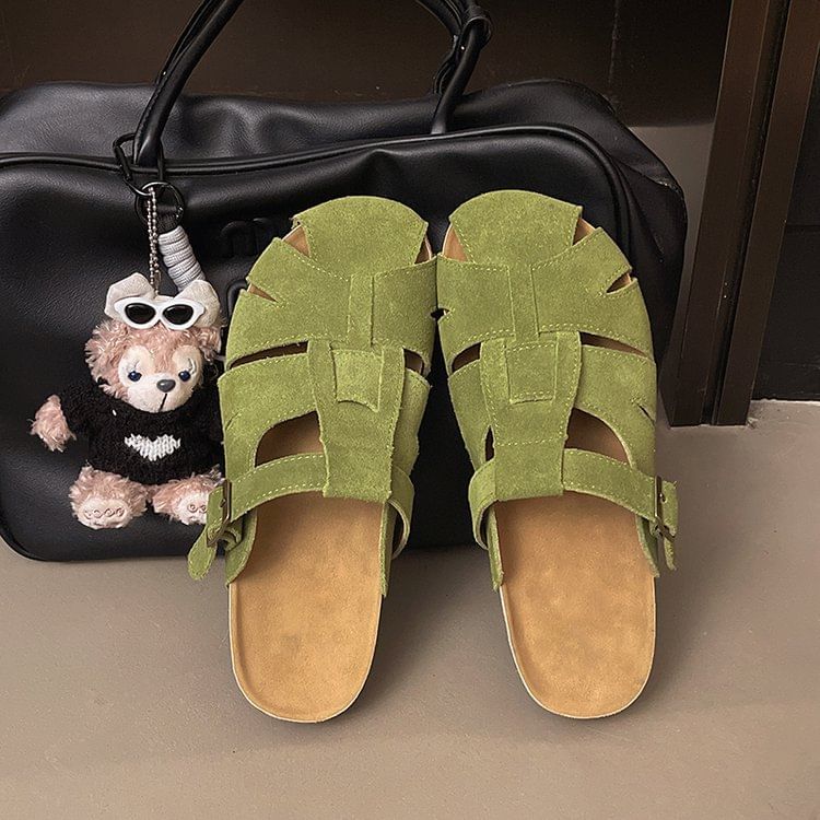 Faux Plain Mules Suede