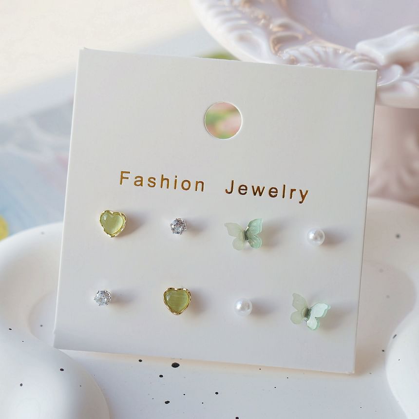 Stud Butterfly Earring Set