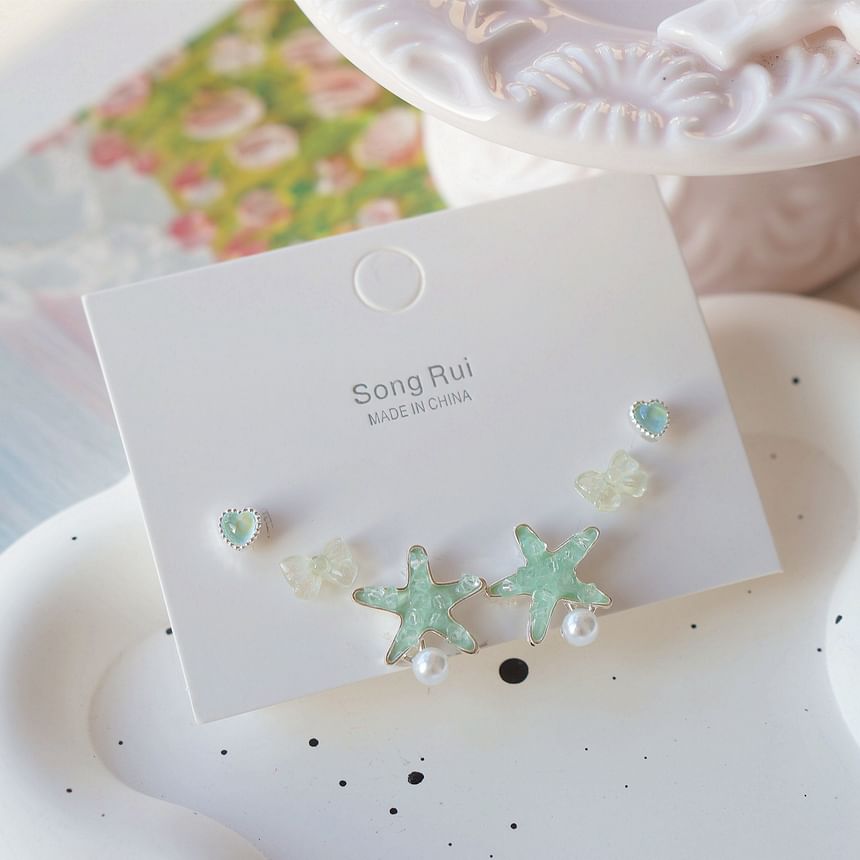 Earring Stud Starfish Set