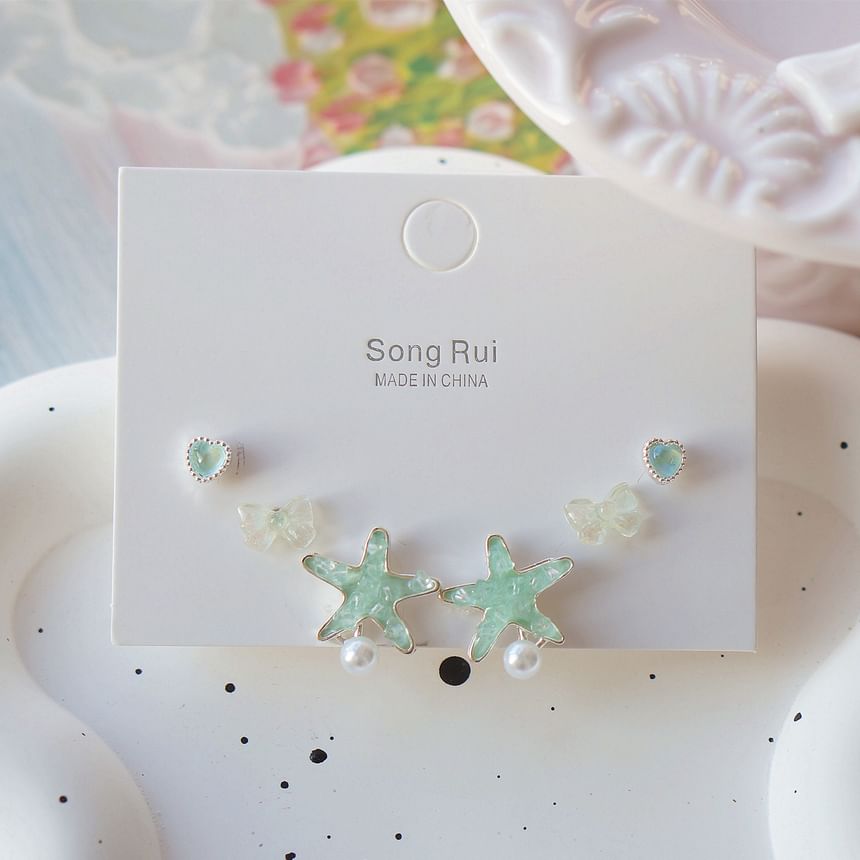 Earring Stud Starfish Set