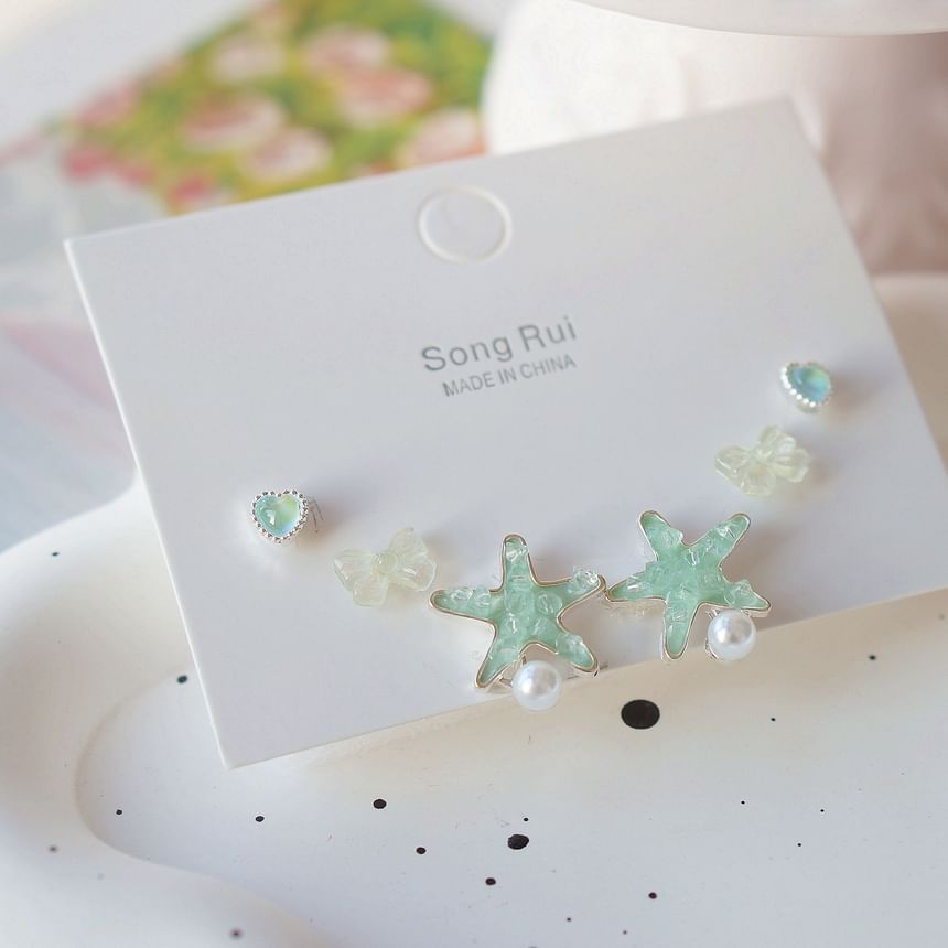 Earring Stud Starfish Set