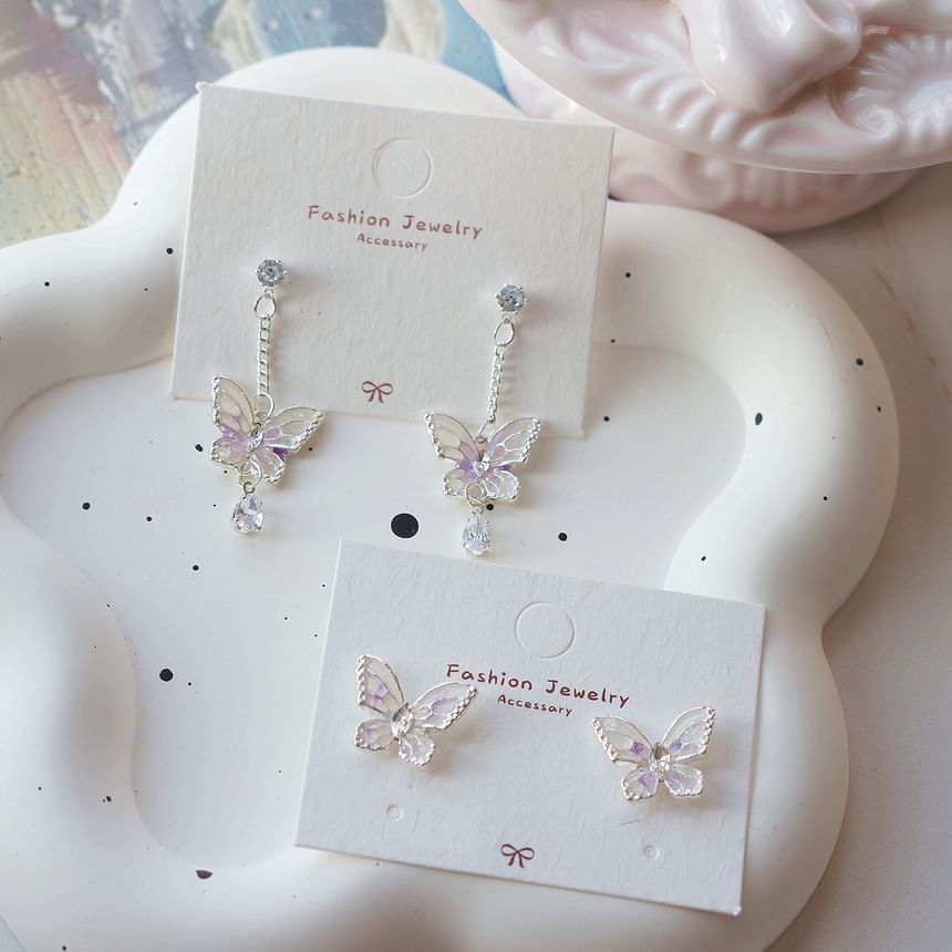 Dangle Clip / On Earring Butterfly