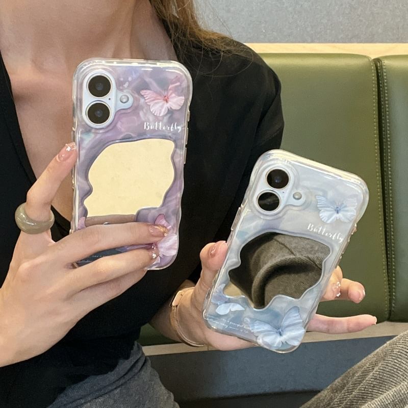 Butterfly Case Phone Mirrored