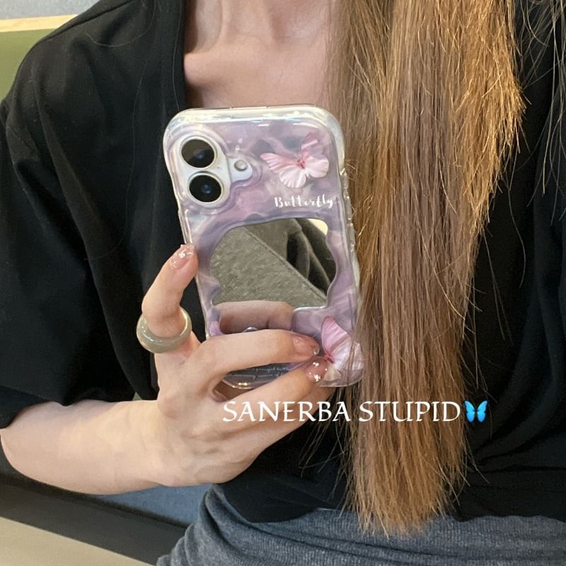 Butterfly Case Phone Mirrored