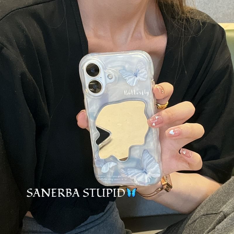 Butterfly Case Phone Mirrored