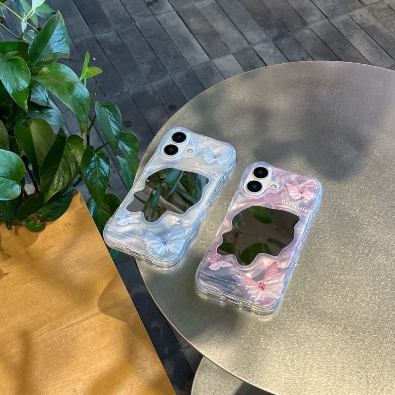 Butterfly Case Phone Mirrored