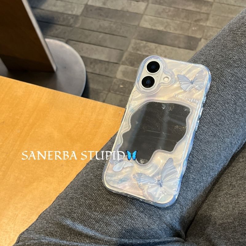 Butterfly Case Phone Mirrored