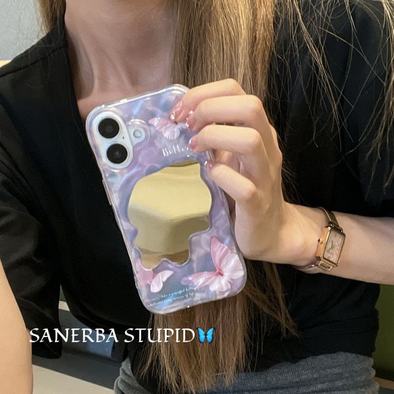 Butterfly Case Phone Mirrored