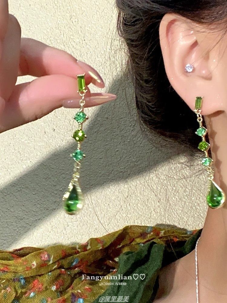 Drop Earring Teardrop Rhinestone
